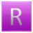 Letter R pink Icon